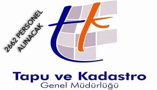 Tapu kadastro 2662 personel alacak