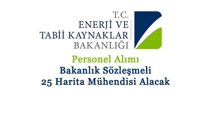 Enerji ve tabii kaynaklar harita mühendisi alımı