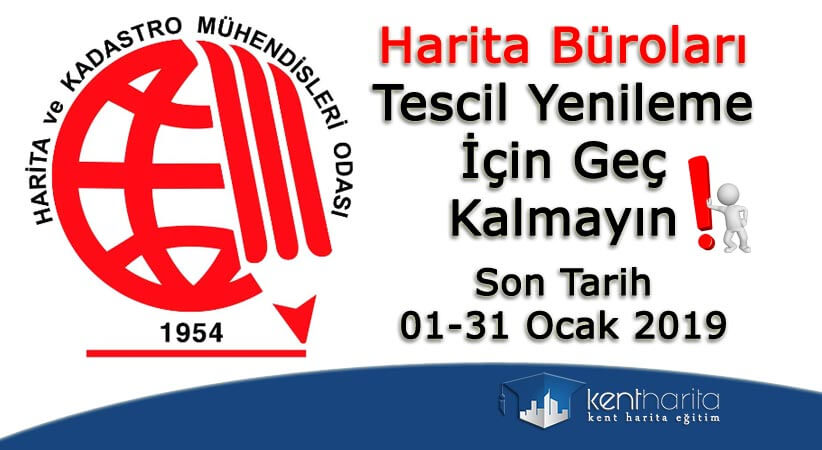 Harita Firmaları Oda Tescil İşlemleri 2019